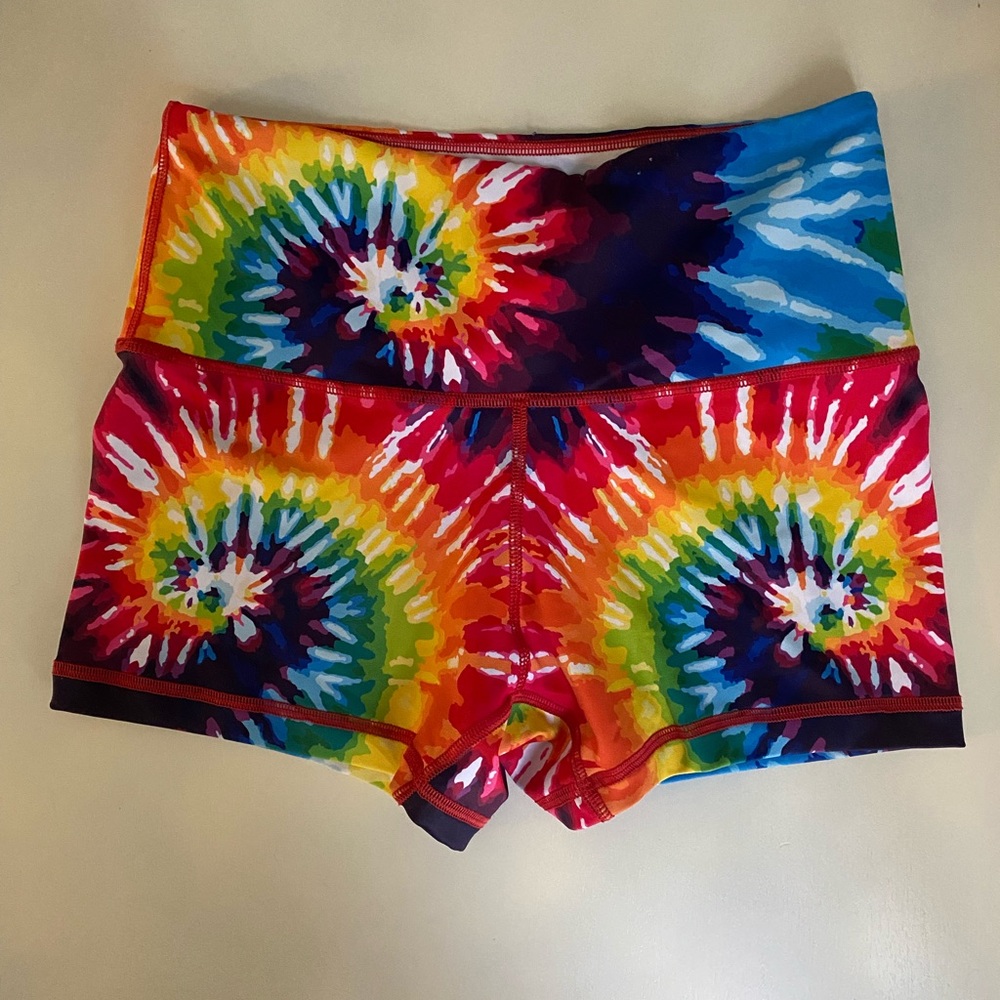 Tie dye combat iron shorts